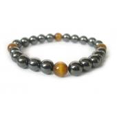 Hematite Stone Beaded Stretch Bracelet